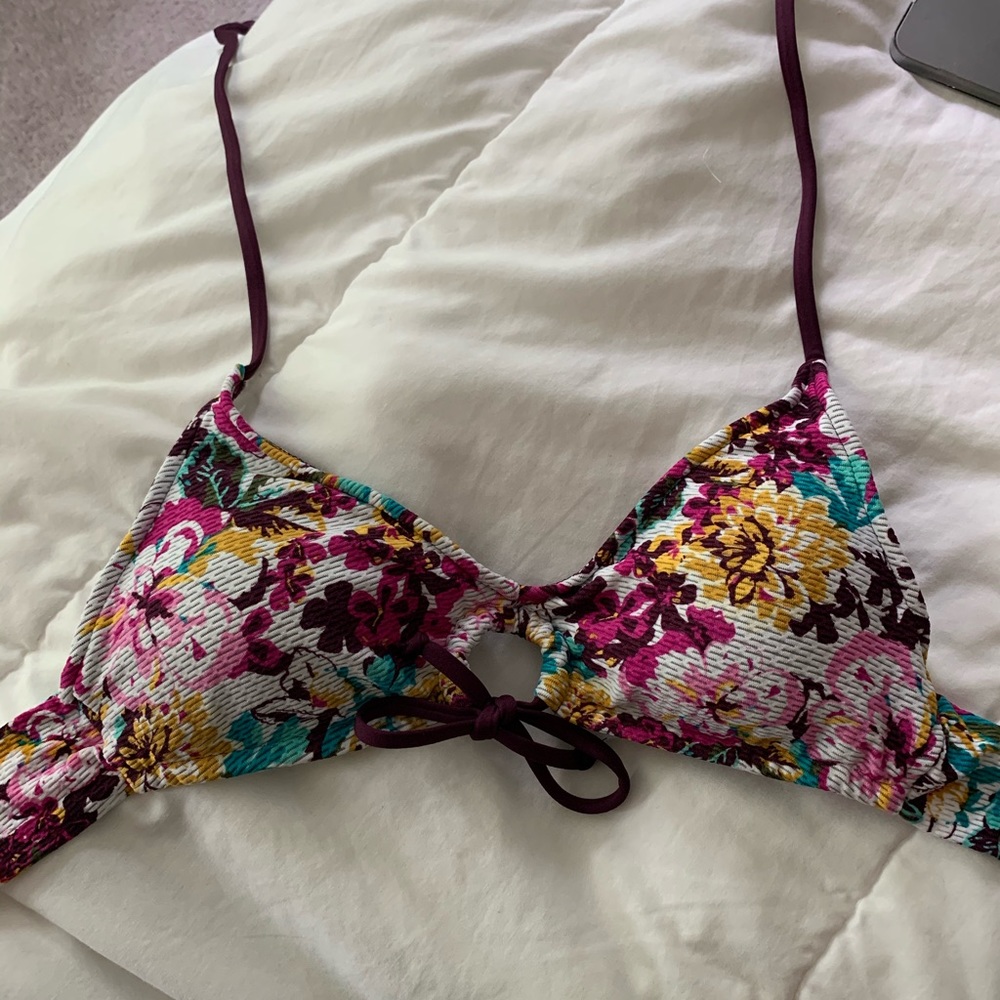 Floral bathing suit top